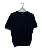 BARNEYS NEWYORK×west indian sea island cottonバーニーズ・ニューヨーク×シーアイランドコットン）の古着「S/Sコットンニット　2149230」｜ブラック