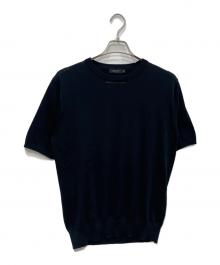 BARNEYS NEWYORK×west indian sea island cotton（バーニーズ・ニューヨーク×シーアイランドコットン）の古着「S/Sコットンニット　2149230」｜ブラック