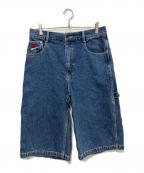 AVIREXアヴィレックス）の古着「VARSITY PAINTER SHORTS」｜インディゴ