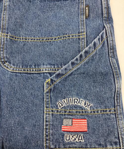 AVIREX（アヴィレックス）AVIREX (アヴィレックス) VARSITY PAINTER SHORTS インディゴ サイズ:Mの古着・服飾アイテム