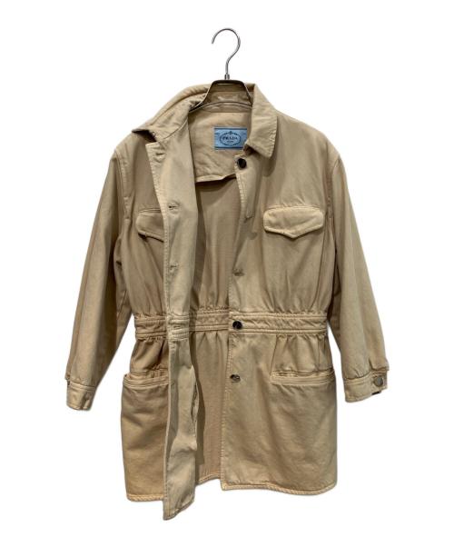 PRADA（プラダ）PRADA (プラダ) デニムジャケット ベージュ サイズ:40Sの古着・服飾アイテム