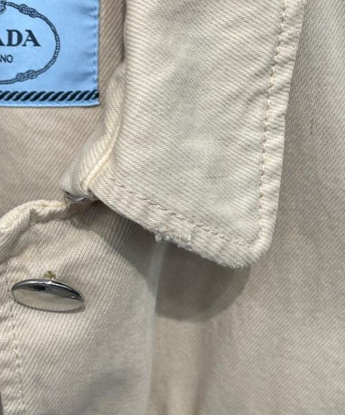 PRADA（プラダ）PRADA (プラダ) デニムジャケット ベージュ サイズ:40Sの古着・服飾アイテム
