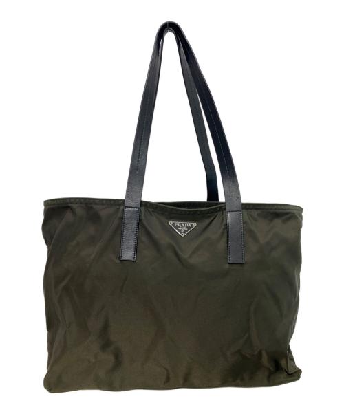 PRADA（プラダ）PRADA (プラダ) ナイロントートバッグ オリーブの古着・服飾アイテム