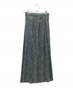 PLEATS PLEASEプリーツプリーズ）の古着「タック入りプリーツスカート　霜降り」｜グレー