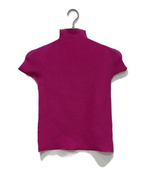 ISSEY MIYAKE PLEATS(T.)（イッセイミヤケ プリーツ）ISSEY MIYAKE PLEATS(T.) (イッセイミヤケ プリーツ) ワッフルプリーツカットソー ピンク サイズ:3の古着・服飾アイテム