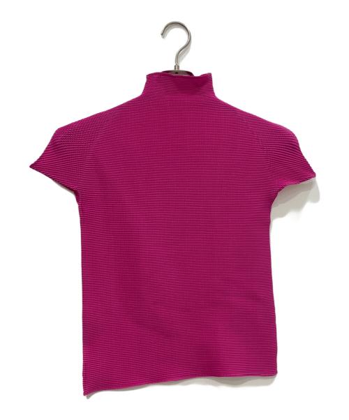 ISSEY MIYAKE PLEATS(T.)（イッセイミヤケ プリーツ）ISSEY MIYAKE PLEATS(T.) (イッセイミヤケ プリーツ) ワッフルプリーツカットソー ピンク サイズ:3の古着・服飾アイテム