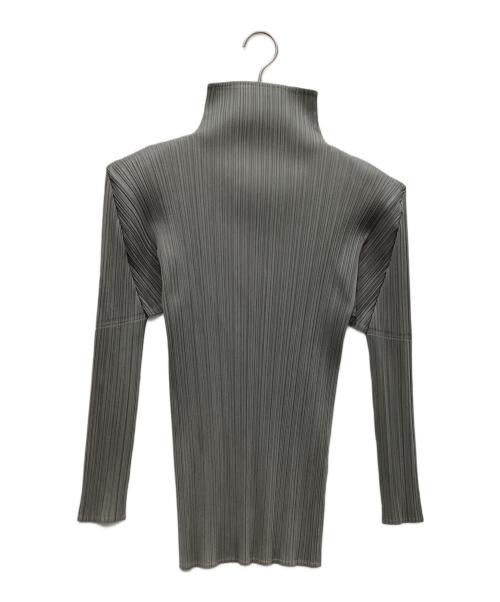 PLEATS PLEASE（プリーツプリーズ）PLEATS PLEASE (プリーツプリーズ) ハイネックプリーツカットソー グレー サイズ:4の古着・服飾アイテム