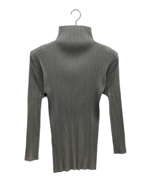 PLEATS PLEASE（プリーツプリーズ）PLEATS PLEASE (プリーツプリーズ) ハイネックプリーツカットソー グレー サイズ:4の古着・服飾アイテム