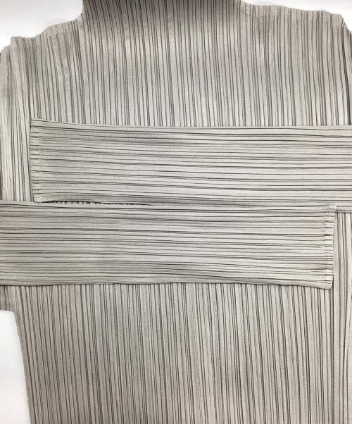 PLEATS PLEASE（プリーツプリーズ）PLEATS PLEASE (プリーツプリーズ) ハイネックプリーツカットソー グレー サイズ:4の古着・服飾アイテム