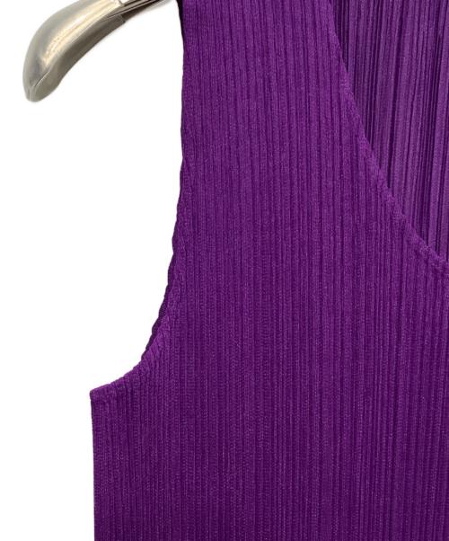 PLEATS PLEASE（プリーツプリーズ）PLEATS PLEASE (プリーツプリーズ) ノースリーブプリーツワンピース パープル サイズ:4の古着・服飾アイテム