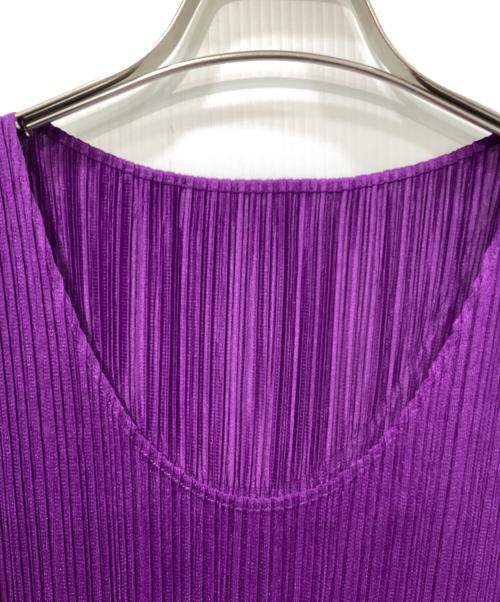PLEATS PLEASE（プリーツプリーズ）PLEATS PLEASE (プリーツプリーズ) ノースリーブプリーツワンピース パープル サイズ:4の古着・服飾アイテム