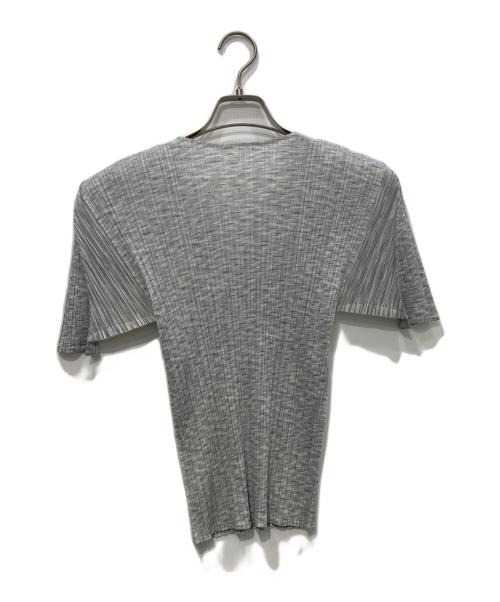 PLEATS PLEASE（プリーツプリーズ）PLEATS PLEASE (プリーツプリーズ) プリーツカットソー　霜降り グレー サイズ:3の古着・服飾アイテム