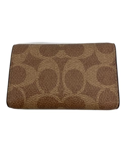COACH（コーチ）COACH (コーチ) キーケース　	シグネチャー ブラウンの古着・服飾アイテム