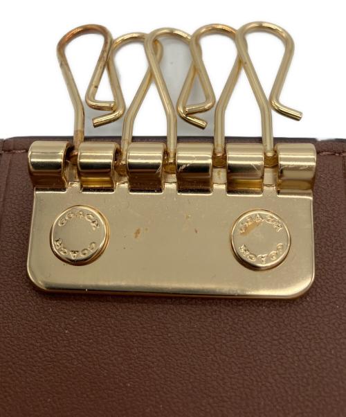 COACH（コーチ）COACH (コーチ) キーケース　	シグネチャー ブラウンの古着・服飾アイテム