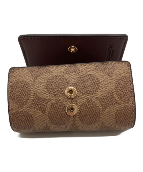 COACH（コーチ）COACH (コーチ) キーケース　	シグネチャー ブラウンの古着・服飾アイテム