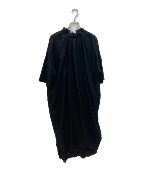 PLAIN PEOPLE（プレインピープル）PLAIN PEOPLE (プレインピープル) タックリネンワンピース ブラック サイズ:3の古着・服飾アイテム