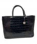 FURLAフルラ）の古着「2WAYクロコ型押しビジネスバッグ」｜ブラック