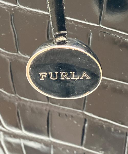 FURLA（フルラ）FURLA (フルラ) 2WAYクロコ型押しビジネスバッグ ブラック サイズ:-の古着・服飾アイテム