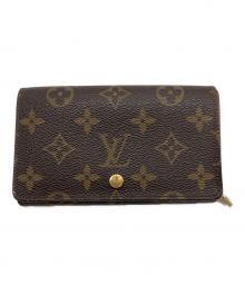 LOUIS VUITTON（ルイ ヴィトン）の古着「ポルトフォイユ・トレゾール 2つ折り財布　モノグラム」｜ブラウン