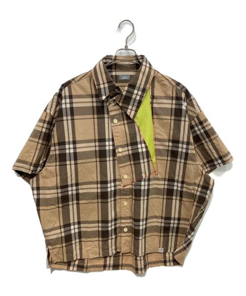 kolor/BEACON（カラービーコン）kolor/BEACON (カラービーコン) チェックシャツ　23SS ブラウン サイズ:1の古着・服飾アイテム
