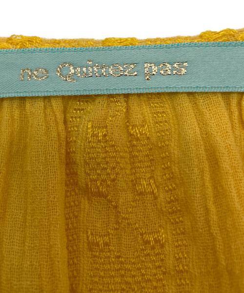 ne quittez pas（ヌキテパ）ne quittez pas (ヌキテパ) コットンレーヨン 刺繍 エンブロイダリーブラウス イエロー サイズ:fREの古着・服飾アイテム