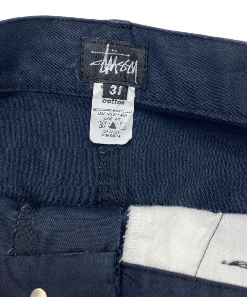 stussy（ステューシー）stussy (ステューシー) ペインターハーフパンツ　USA製 黒タグ ネイビー サイズ:31の古着・服飾アイテム