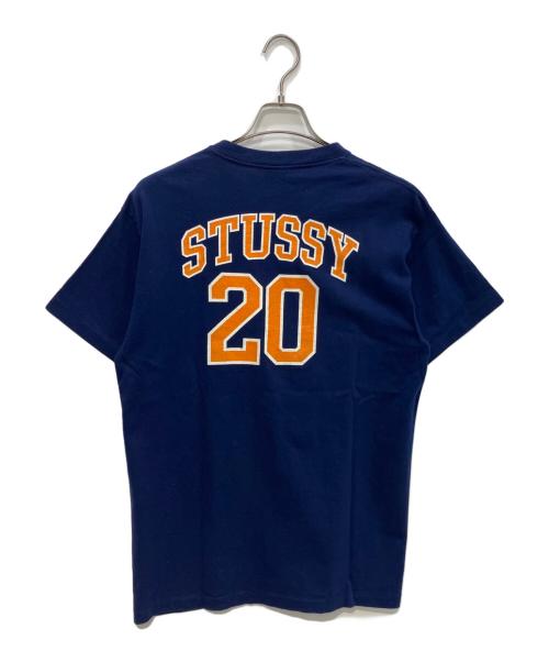 stussy（ステューシー）stussy (ステューシー) プリントTシャツ OLD USA製 紺タグ シングルステッチ ネイビー サイズ:Lの古着・服飾アイテム