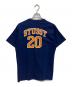 stussy (ステューシー) プリントTシャツ OLD USA製 紺タグ シングルステッチ ネイビー サイズ:L：9000円