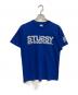 stussy（ステューシー）の古着「ラメプリントTシャツ　OLD　 USA製 銀タグ」｜ブルー