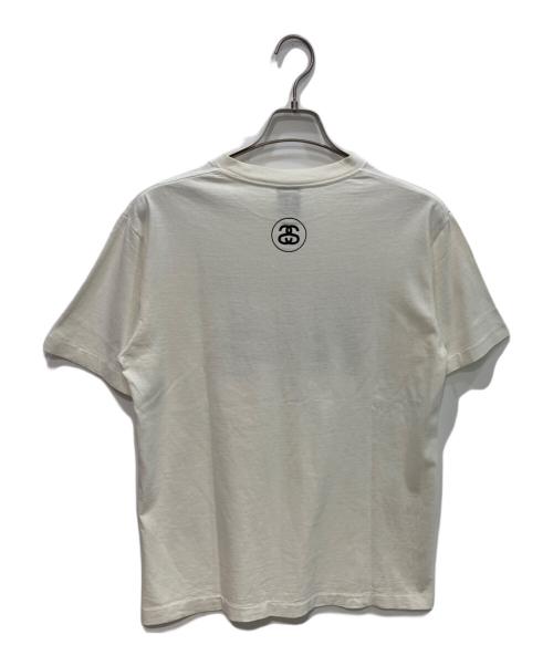 stussy（ステューシー）stussy (ステューシー) N4プリントTシャツ　OLD　USA製 紺タグ　 ホワイト サイズ:Mの古着・服飾アイテム