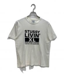 stussy（ステューシー）の古着「プリントTシャツ　OLD　USA製 銀タグ　」｜ホワイト