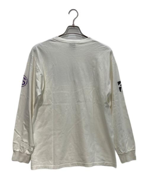 stussy（ステューシー）stussy (ステューシー) 90sロングスリーブカットソー  OLD  USA製 紺タグ ホワイト サイズ:Lの古着・服飾アイテム