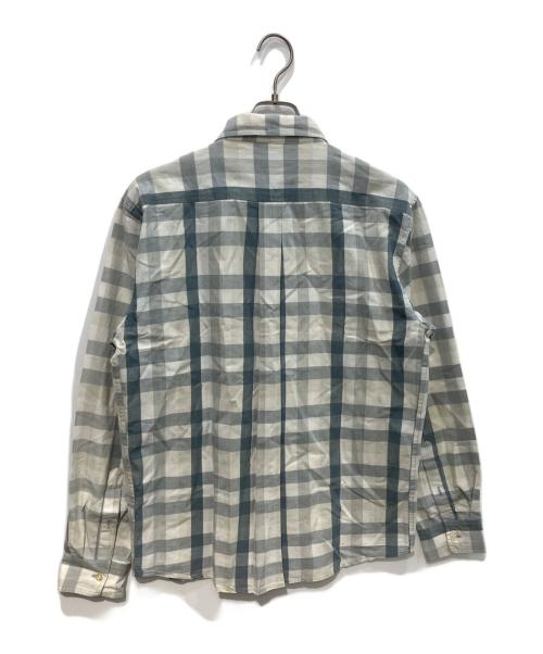 stussy（ステューシー）stussy (ステューシー) 90sブロックチェックシャツ　OLD　紺タグ グレー サイズ:Mの古着・服飾アイテム