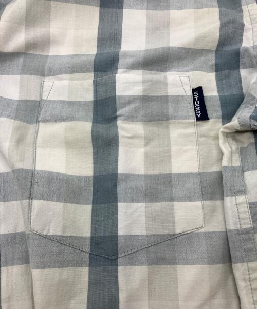 stussy（ステューシー）stussy (ステューシー) 90sブロックチェックシャツ　OLD　紺タグ グレー サイズ:Mの古着・服飾アイテム