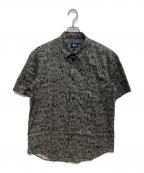 stussyステューシー）の古着「90sグラフィックプリントシャツ  OLD   USA製 紺タグ」｜グレー