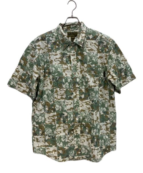 stussy（ステューシー）stussy (ステューシー) 00s総柄パッチワークシャツ　20TH SURPLUS グリーン サイズ:Mの古着・服飾アイテム
