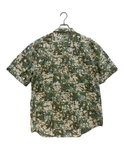 stussy（ステューシー）stussy (ステューシー) 00s総柄パッチワークシャツ　20TH SURPLUS グリーン サイズ:Mの古着・服飾アイテム