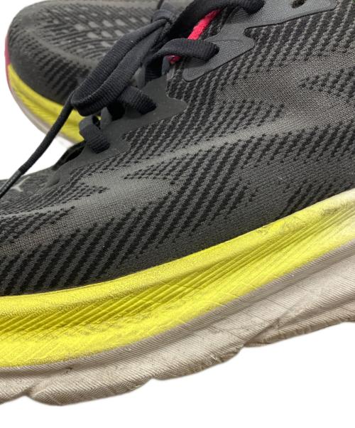 HOKAONEONE（ホカオネオネ）HOKAONEONE (ホカオネオネ) CLIFTON 9 WIDE ブラック×イエロー サイズ:28.5cmの古着・服飾アイテム