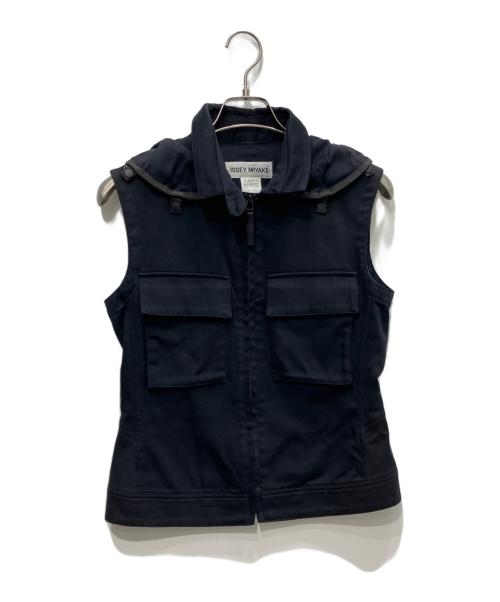 ISSEY MIYAKE（イッセイミヤケ）ISSEY MIYAKE (イッセイミヤケ) ギミックベスト　銀タグ ネイビー サイズ:2の古着・服飾アイテム