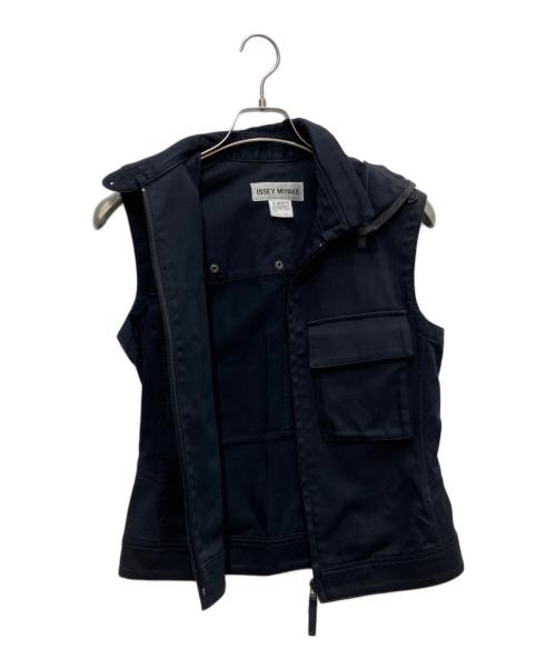 ISSEY MIYAKE（イッセイミヤケ）ISSEY MIYAKE (イッセイミヤケ) ギミックベスト　銀タグ ネイビー サイズ:2の古着・服飾アイテム