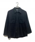 AURALEEオーラリー）の古着「CASHMERE WOOL BRUSHED JERSEY BIG SHIRTS」｜グレー
