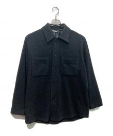 AURALEE（オーラリー）の古着「CASHMERE WOOL BRUSHED JERSEY BIG SHIRTS」｜グレー