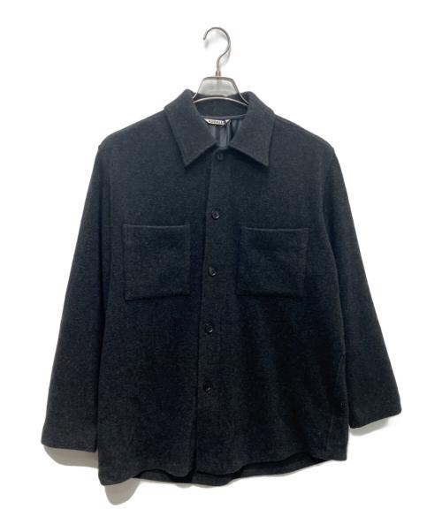 AURALEE（オーラリー）AURALEE (オーラリー) CASHMERE WOOL BRUSHED JERSEY BIG SHIRTS グレー サイズ:3の古着・服飾アイテム