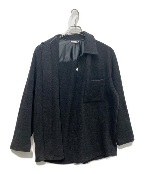 AURALEE（オーラリー）AURALEE (オーラリー) CASHMERE WOOL BRUSHED JERSEY BIG SHIRTS グレー サイズ:3の古着・服飾アイテム