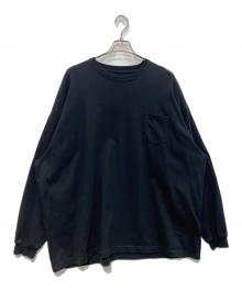 dDdDdDd（デー）の古着「SUPER BIG FLAT LONG-SLEEVE T-SHIRTS　UD47-11H014」｜ブラック