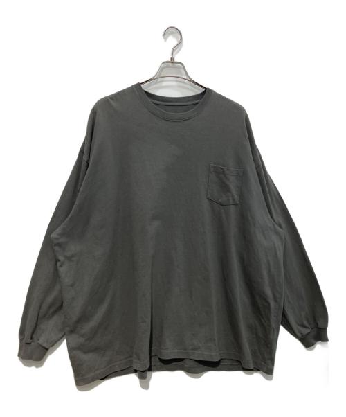dDdDdDd（デー）dDdDdDd (デー) SUPER BIG FLAT LONG-SLEEVE T-SHIRTS グレー サイズ:XXLの古着・服飾アイテム