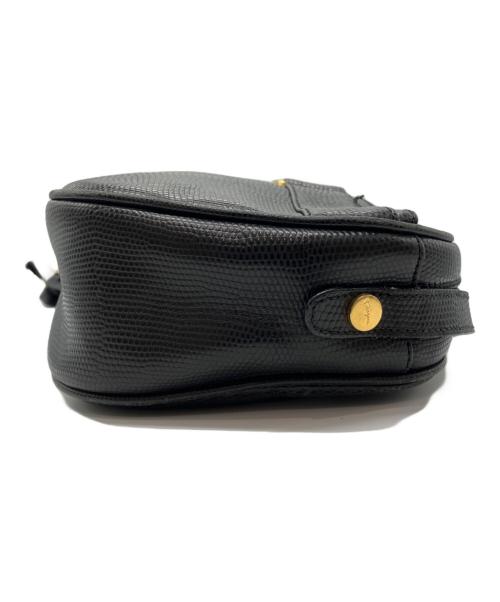 Salvatore Ferragamo（サルヴァトーレ フェラガモ）Salvatore Ferragamo (サルヴァトーレ フェラガモ) ヴァラリボンレザーショルダーバッグ ブラック サイズ:-の古着・服飾アイテム