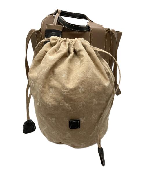 genten（ゲンテン）genten (ゲンテン) レザーバケットバッグ ベージュ サイズ:-の古着・服飾アイテム