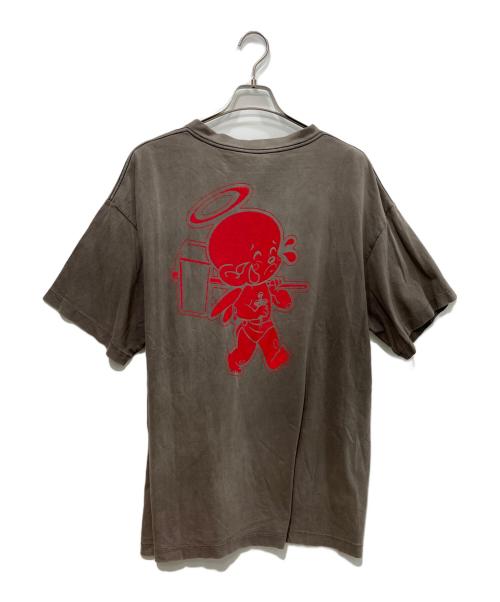 SAINT MICHAEL（セントマイケル）SAINT MICHAEL (セントマイケル) Denim Tears (デニムティアーズ) 22SS　FACES SS TEE ブラウン サイズ:XXLの古着・服飾アイテム