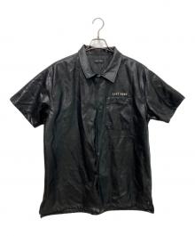 lastnest（ラストネスト）の古着「25SS　Leather Switching S/S Shirts」｜ブラック